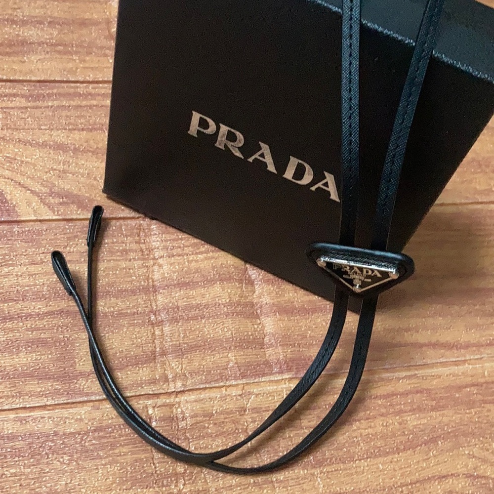 Prada Black Men’s Tie saffiano
